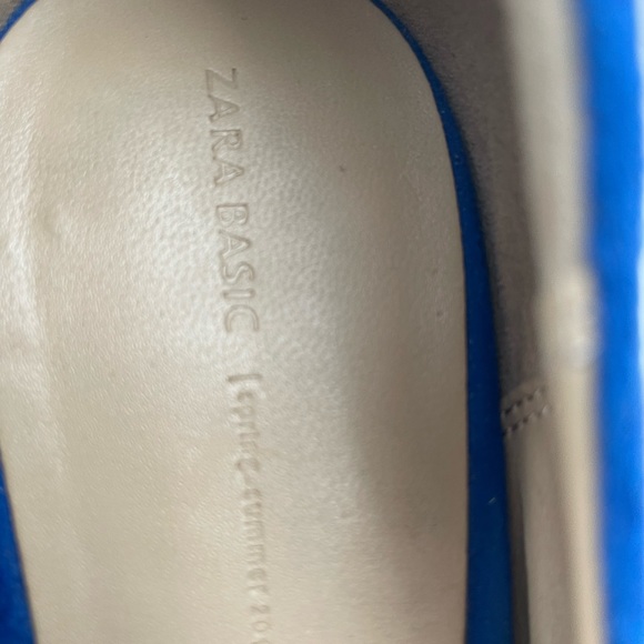 Zara royal blue platform peep tie sandle - Picture 4 of 6